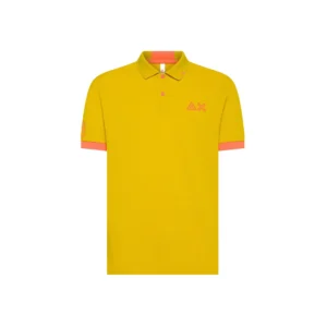 SUN68 Polo uomo logo fluo A35122 23 Giallo