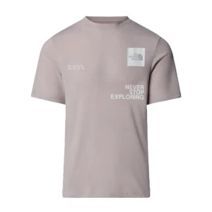 The North Face t-shirt uomo Montain foundation NF0A8BQX1OA1 Moonstone Grey