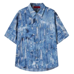 Acupuncture Patch denim shirt HTCM201303321 blu