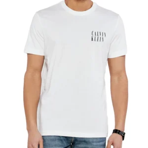 Calvin Klein T-shirt uomo Ombre text J30J327478YAF Bright White