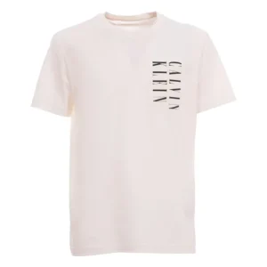 Calvin Klein T shirt uomo Serif Box J30J327474YAS Tofu