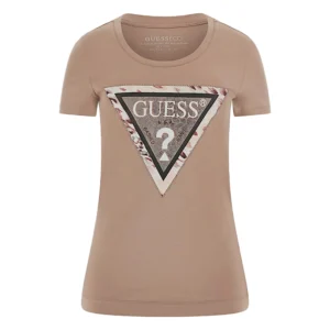 Guess T-Shirt Donna Cheeta Triangle Tee W5RI22 J1314 A10L Summer Clay