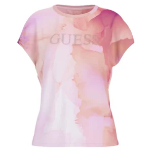 Guess T-Shirt Donna Kimono Tee W5RI09 K68D2 F0D9 Cream White Multi