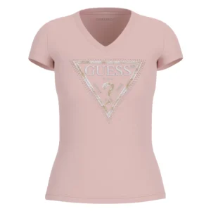 Guess T-Shirt Donna Python Triangle Tee W5RI21 J1314 A61L Mellow Pink