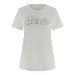 Guess T-Shirt Donna Script Lace W5RI08 K9RM1 G011 Pure White
