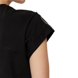 Guess T-Shirt Donna Sleeves strass W5RI06 I3Z14 JBLK Jet Black