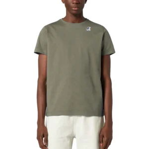 K-Way Uomo T Shirt Edouard K007Je0 V15 Green Lichen