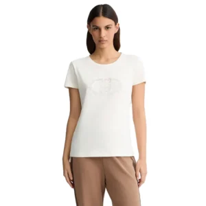 Liu Jo T shirt donna maniche corte TA5173JS003ECS M9294 White Milk