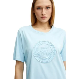 Liu Jo T shirt donna maniche corte TA5174JS923ECS M9133 Crystal Blue