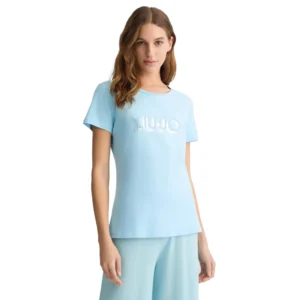 Liu Jo T shirt donna maniche corte TA5214JS003ECS M9123 Crystal Blue