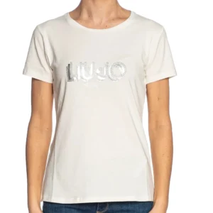 Liu Jo T shirt donna maniche corte TA5214JS003ECS M9136 White Milk LiuJo