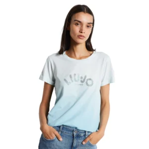 Liu Jo T shirt donna maniche corte TA5267JS923 M9112 Crystal Blu