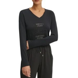 Liu Jo T shirt donna maniche lunghe TA5169JS003ECS M9116 nero Liu Jo