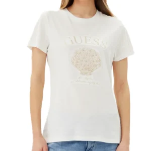 Guess T-Shirt Donna Undersea E5GI03 K8G01 G018 White