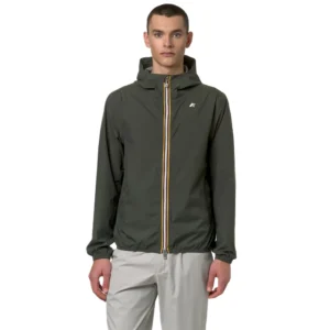 K-Way Jack Stretch Dot Giacca corta uomo K5127QW WMR GREEN Blackish