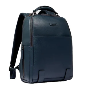Piquadro Zaino compatto in pelle con PC 14,00'' CA6289MOS BLU