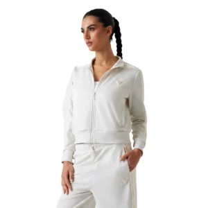 Guess Felpa con zip Peony V5YQ07 K0282 F0ER Avorio