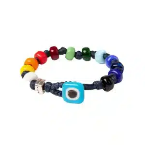 AUA Braccialetto Unisex con cordoncino nero in poliestere cerato positano di notte