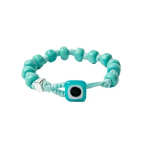 AUA Braccialetto Unisex cordoncino in poliestere cerato verde Verde acqua mare