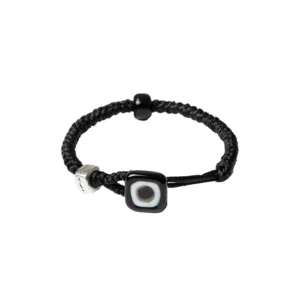 AUA Braccialetto Unisex cordoncino nero scala di furno