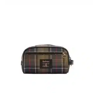BARBOUR Tartan washbag pochette MAC0396 OL91 Olive