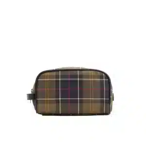 BARBOUR Tartan washbag pochette MAC0396 OL91 Olive