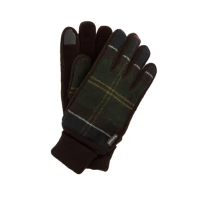 BARBOUR guanti in vera pelle Hackney Tartan Gloves MGL0144 TN11 Classic Tartan