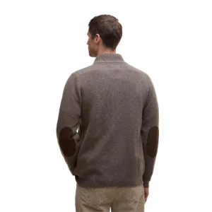 BARBOUR maglia uomo zip through essential patch MKN0731 ST52 Dark Stone