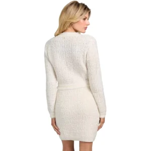 Guess Cardigan Aomori Yarn W5BR0E Z4090 G1O6 White