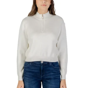 Guess Maglia con zip Harley W5BR29 Z0572 G012 White