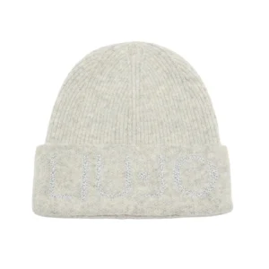 Liu Jo Berretto lana logo lurex 2F5020M030006188 Grigio Ghiaccio