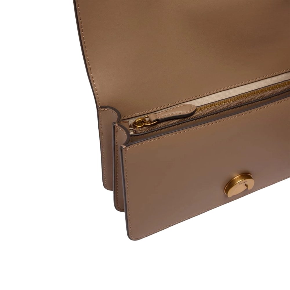 Pinko Love One Mini St Cl Vitello Seta Biscotto Zenzero 105856