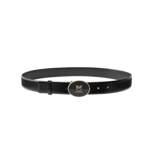 Pinko Round Enamel H2.8 Belt Low Vitello Liscio Smalto Nero 105478 A2QL Z99L