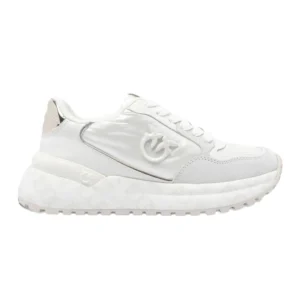 Pinko Sneaker Gem 07 Sneaker Cow SuedeNylonCalf Leather Yogurt SS0055P106DY7