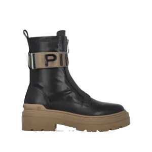 Pinko Stivaletto Mia 13 Ankle Boot Calf Leather Spreading Black SD0219P061Z99