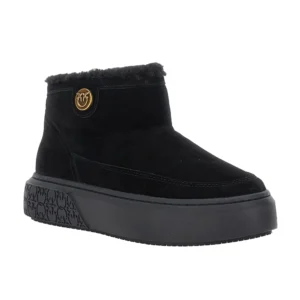 Pinko Stivaletto Yoko 22 Cow SuedeCalf Black SS0105P055Z99