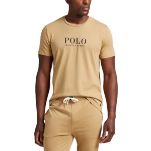 Polo Ralph Lauren T shirt Logo SS crew sleep top 714899613023 Camel