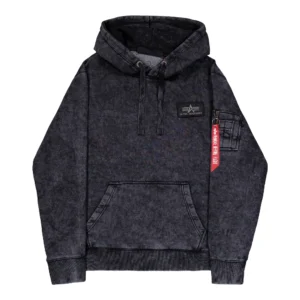 Alpha Industries Felpa con cappuccio Back Print Hoodie Vintage Uomo F178318V 03 Black