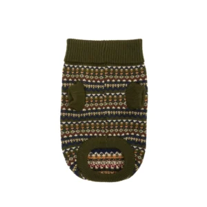 BARBOUR Maglioncino Cane marlow Fair Isle dog Jumper DC00087OL71 Olive