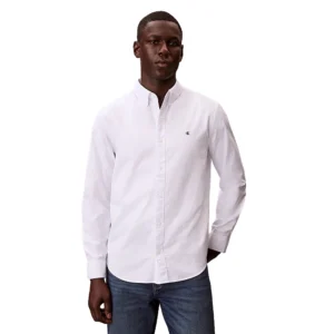 Calvin Klein Camicia uomo Solid Oxford Classic LV140EM125YAA Brilliant White