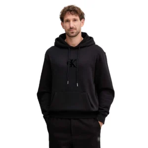 Calvin Klein Felpa con cappuccio uomo Fleece Gift LV04RD250GUB1 BLack