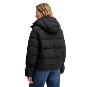 Guess Giubbino New Daisy Crop Logo W5BL43 W2902 JBLK Black