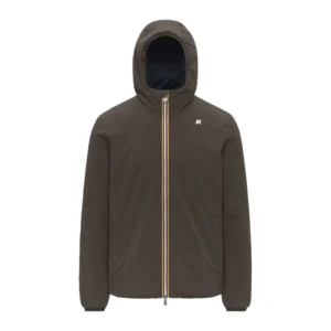 K-Way K6128VW B3A giacca corta uomo Jack St Warm Double Black olive Blue Depht