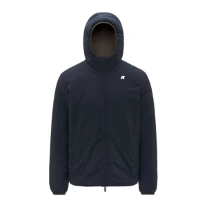 K-Way K6128VW B3A giacca corta uomo Jack St Warm Double Black olive Blue Depht
