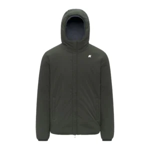 K-Way K6128VW BC0 giacca corta uomo Jack St Warm Double Blue airforce Green Blackish