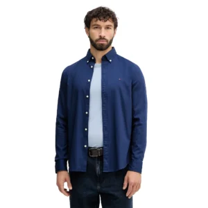 Tommy Hilfiger Camicia Dobby MW0MW40458C7G blu
