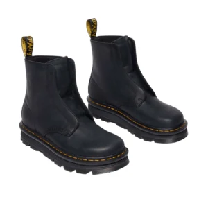 Dr Martens 42653001 Stivali Zebzag Laceless Senza Lacci in pelle Black