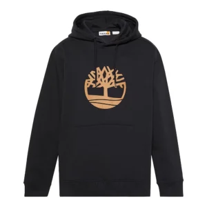 Timberland Felpa con cappuccio KENNEBEC RIVER Tree Logo Hoodie BLACK WHEAT TB0A2BJHP561 Black
