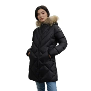 Blauer PIUMINO LUNGO CON PELLICCIA Althea 25WBLDK03098 006047 999 NERO