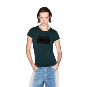 Armani Exchange t shirt donna 8NYTDL YJ73Z U7304 Beat Green